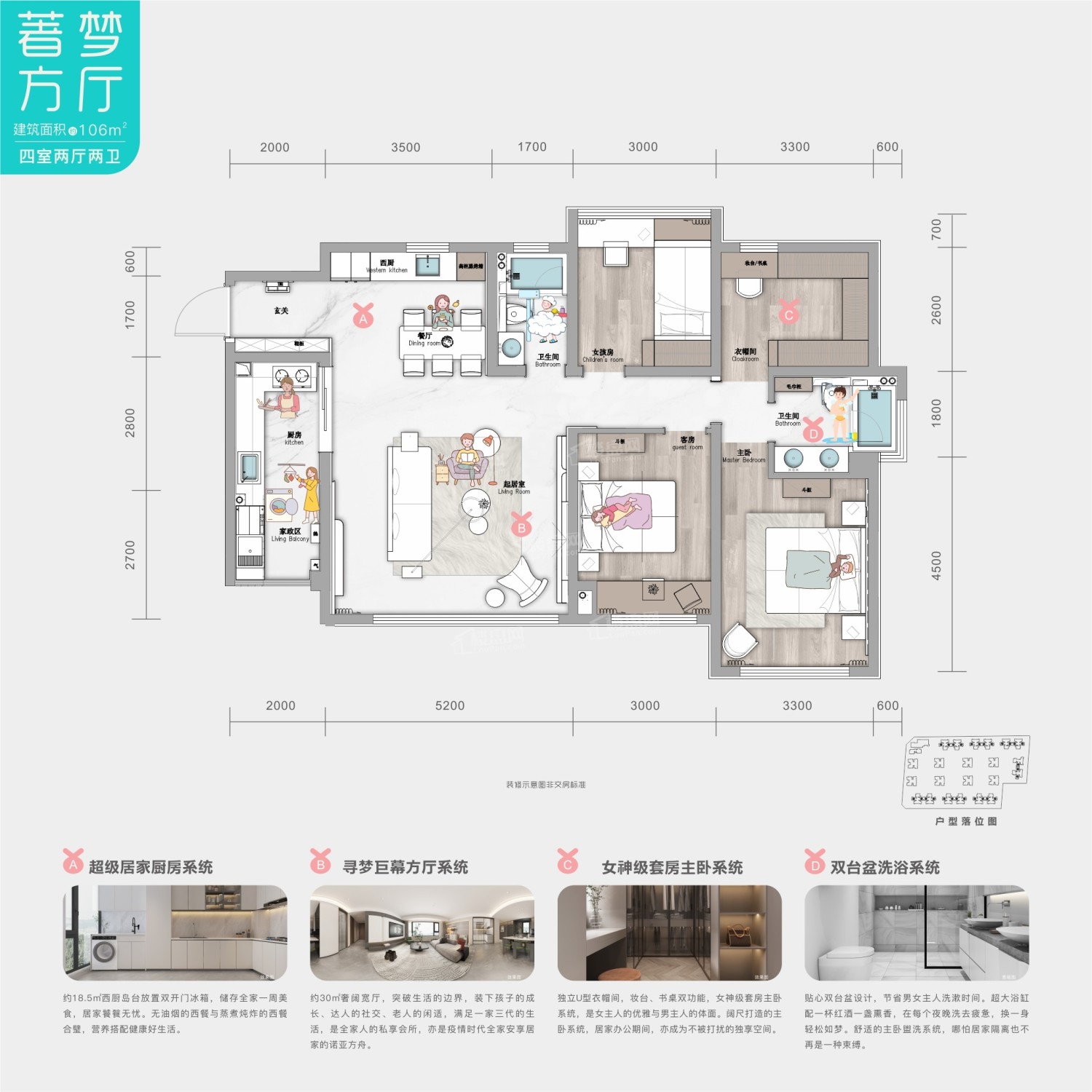 绵阳云著天境4室2厅2卫户型图-绵阳楼盘网