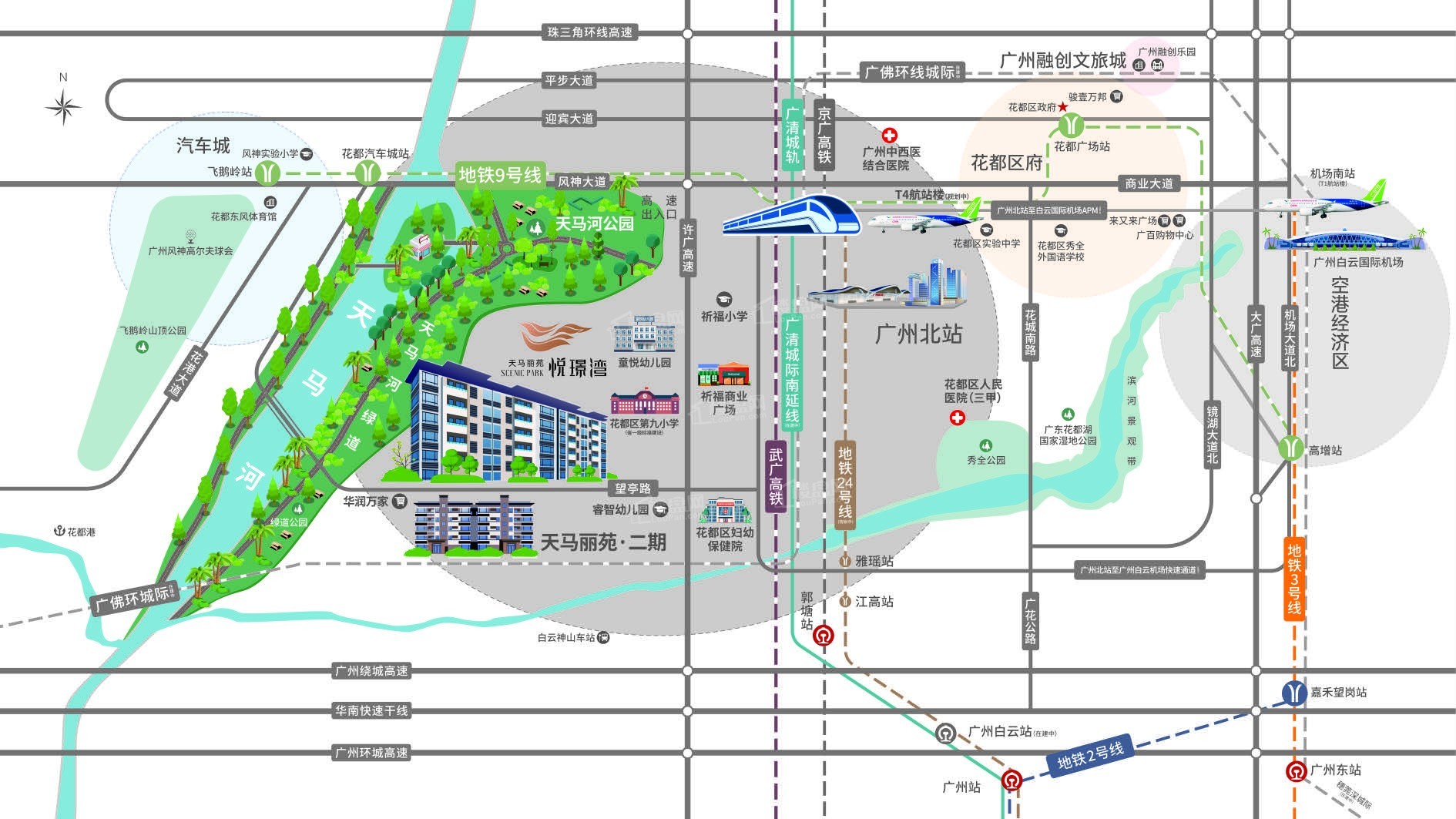 天马丽苑·悦璟湾位置图