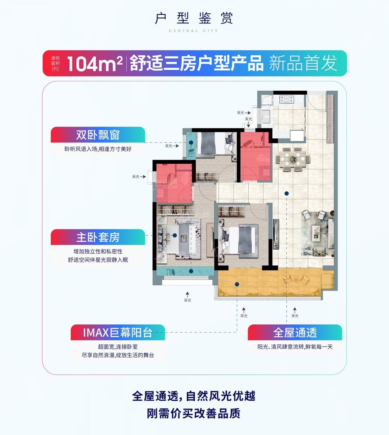 香港黄埔中央城4室2厅2卫户型图-香港楼盘网