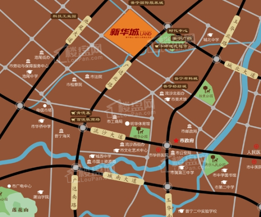 新华城位置图