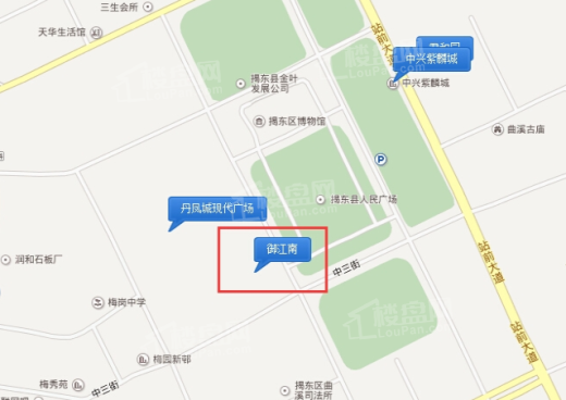 丹凤城·现代广场位置图