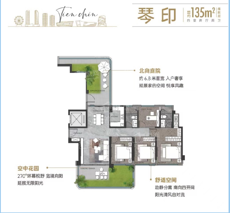 保利国贸天琴湖户型图_房型图_户型图大全-福州楼盘网