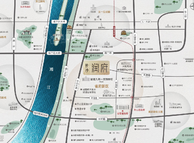 华润置地长沙润府位置图