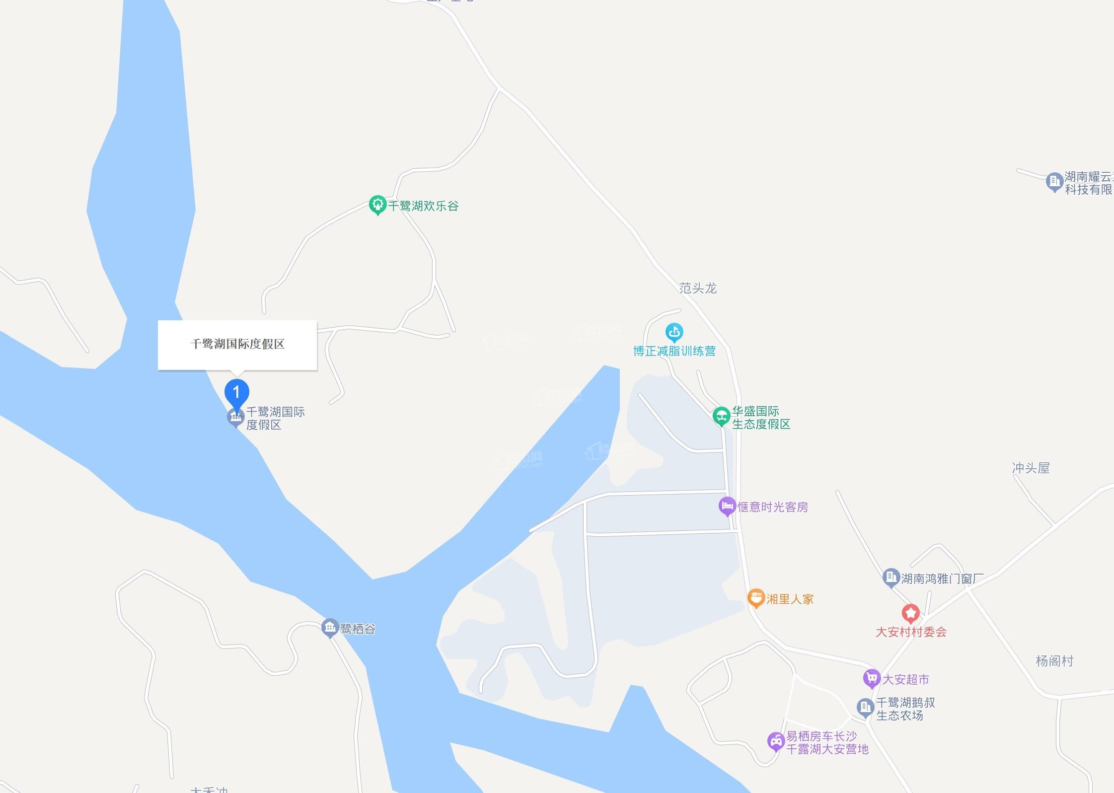 千鹭湖国际度假区位置图