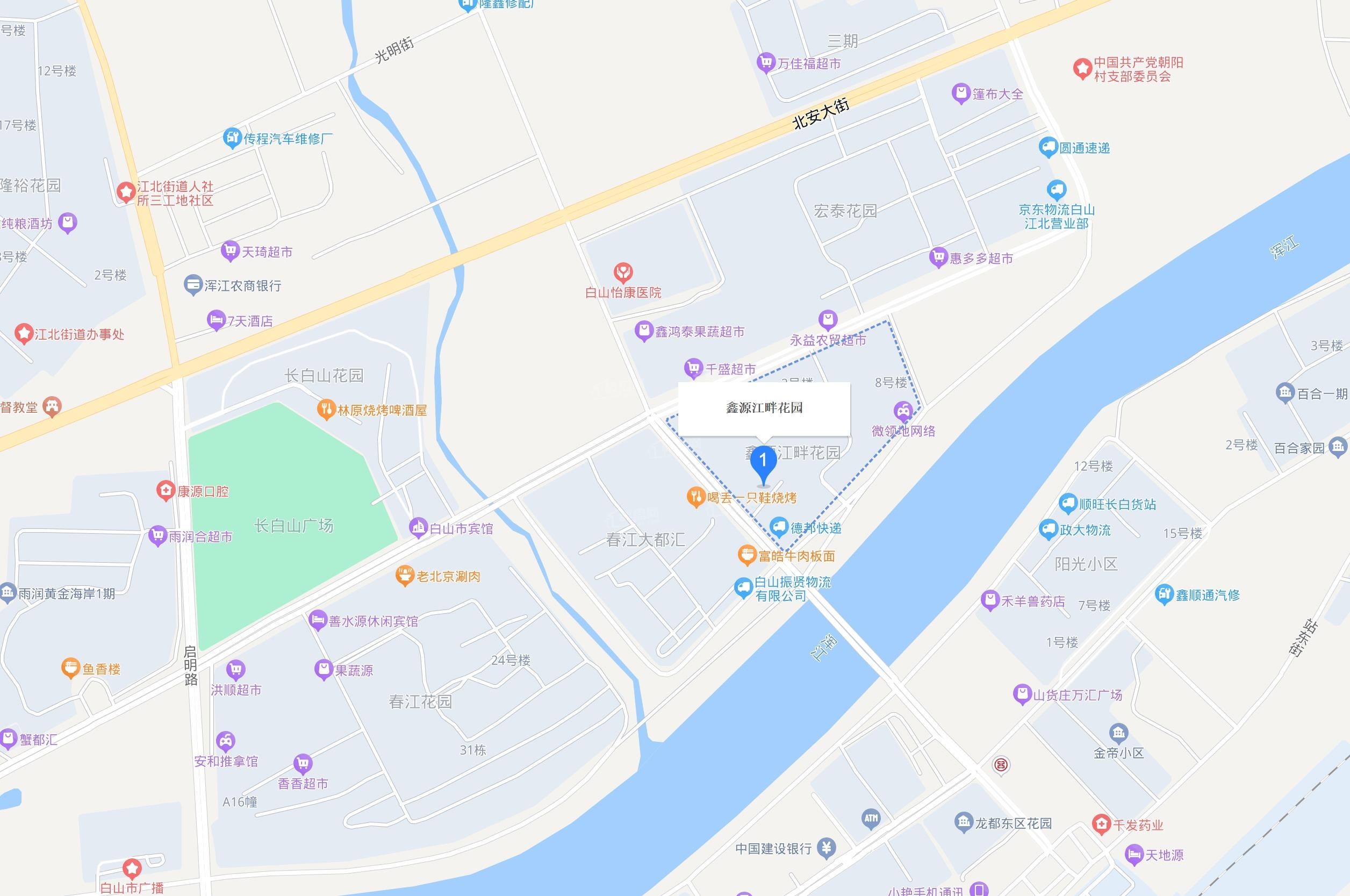 鑫源江畔花园位置图