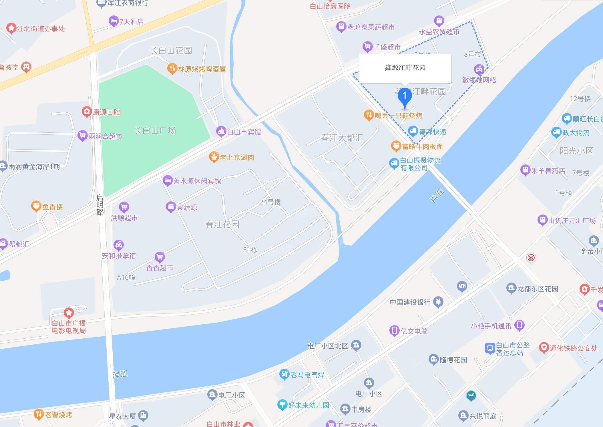 鑫源江畔花园位置图