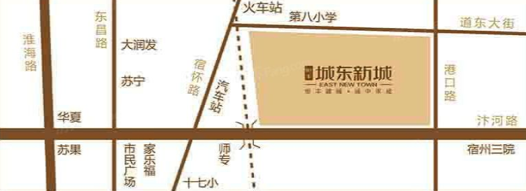 恒丰·城东新城位置图