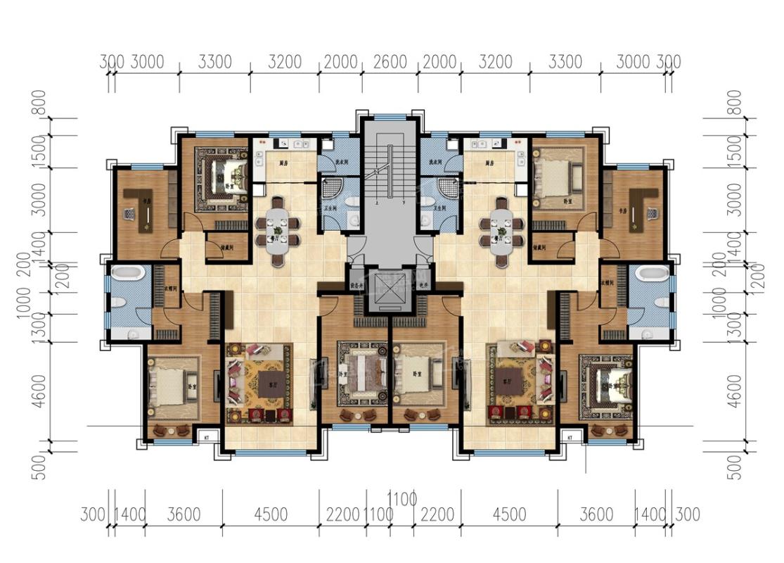 4室2厅2卫建面约180.0㎡