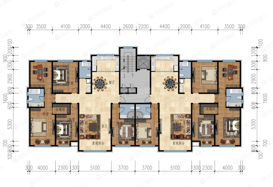 5室2厅3卫建面约240.0㎡