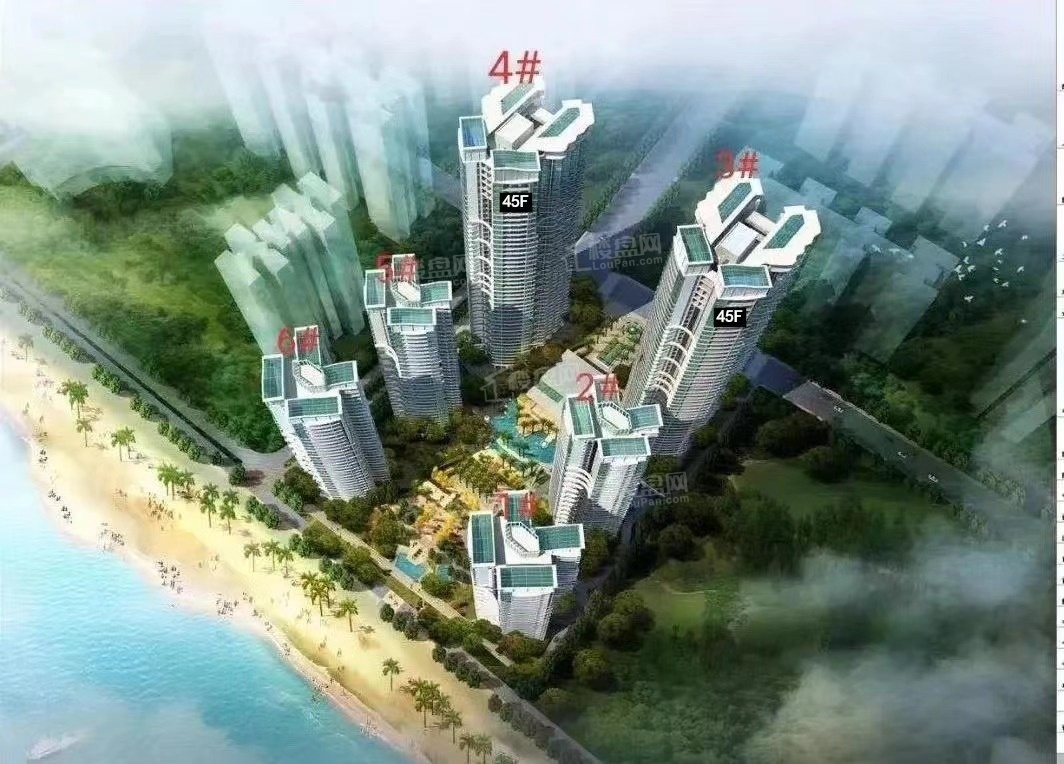 北海强盛城市海岸高清图