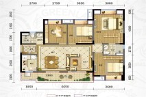 4室2厅2卫建筑面积119㎡