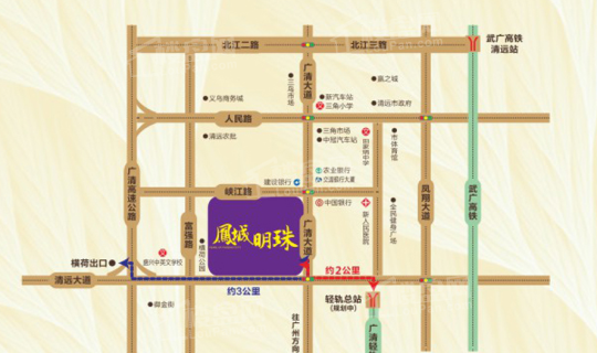 凤城明珠花园位置图