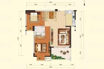 2室2厅1卫建筑面积88.44㎡