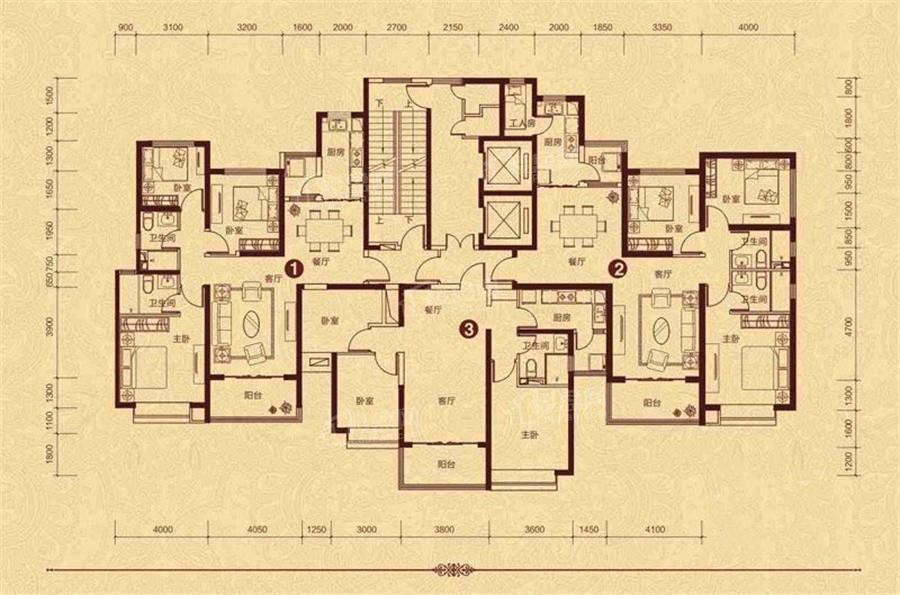 3室2厅2卫建筑面积130.65㎡