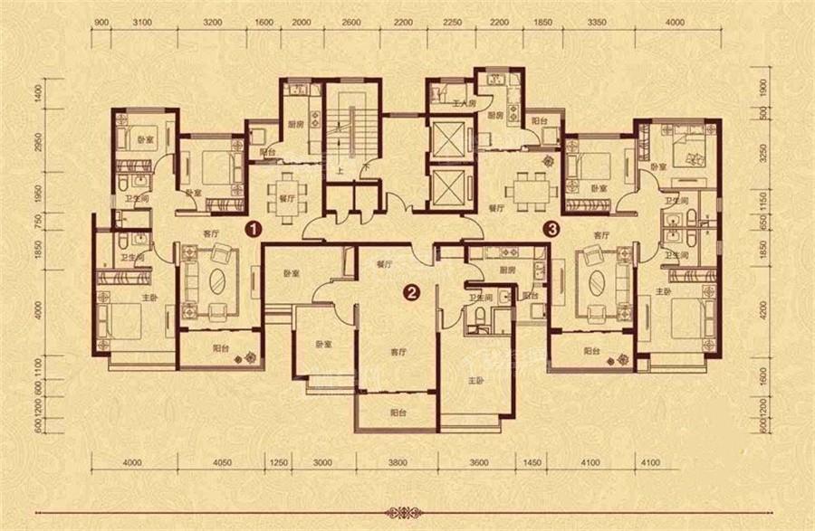 3室2厅1卫建筑面积113.13㎡