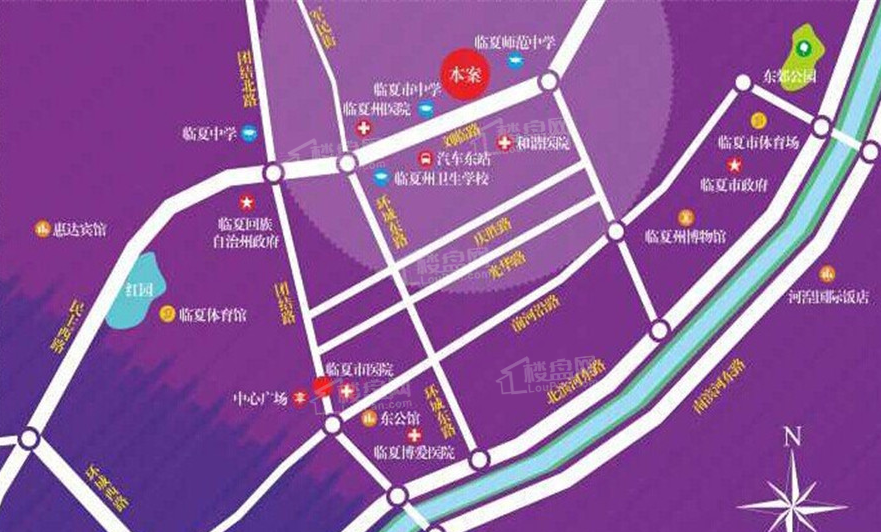 临夏中天健广场位置图