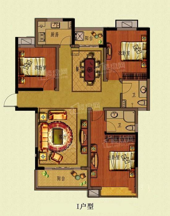 3室2厅2卫建筑面积131.59㎡