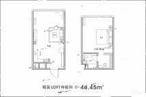 维度空间1室户型图 48-52