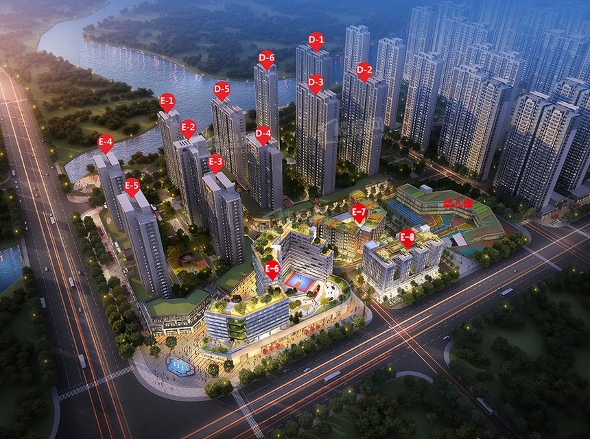 愿景铂悦府丨餐客一体 格局方正 南北通透对流，约95-129㎡江景华宅 4988元/㎡起-常德楼盘网