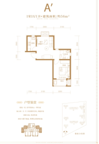 10#A'户型56平一室