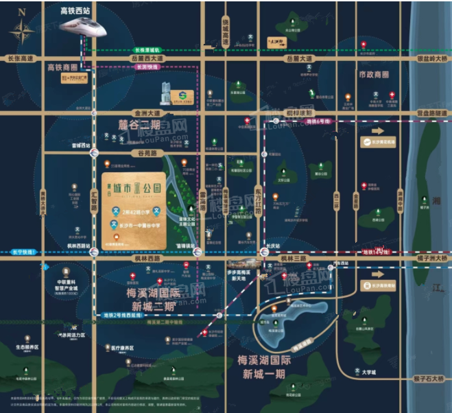 麓谷城市公园位置图