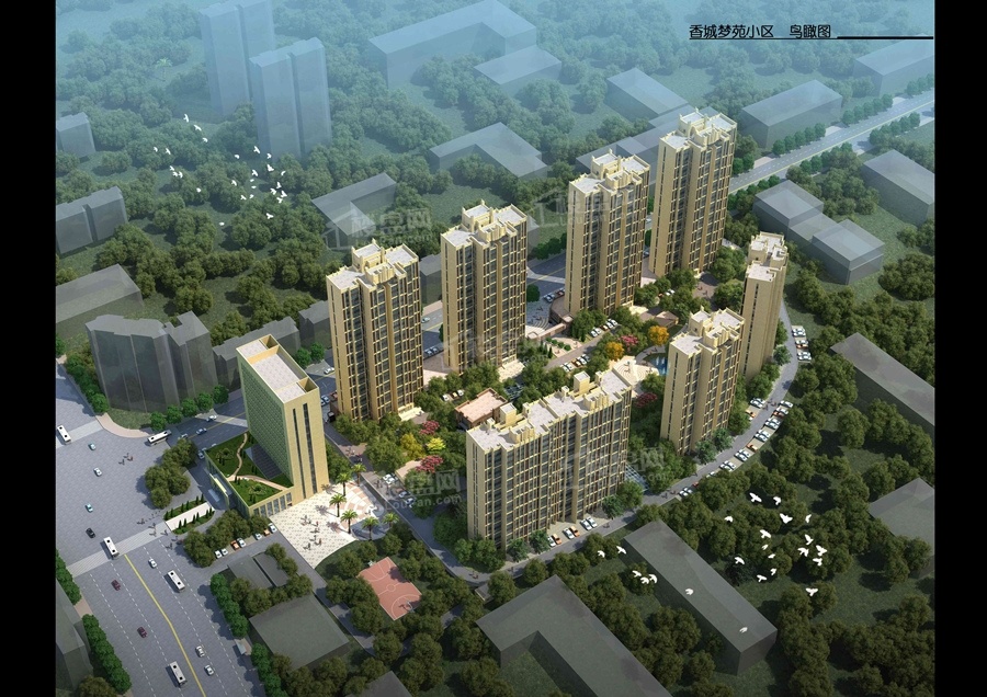香城梦苑是由 黄石市住宅开发（咸宁）有限责任公司打造