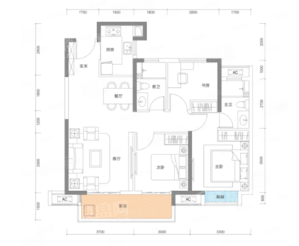 建面103.00平米