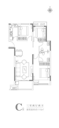 3室2厅2卫115平