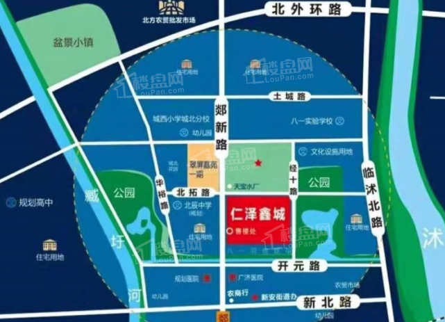 仁泽鑫城位置图