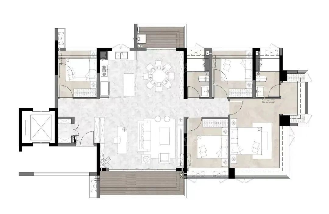 广州中建天河精诚壹号5室2厅2卫户型图-广州楼盘网