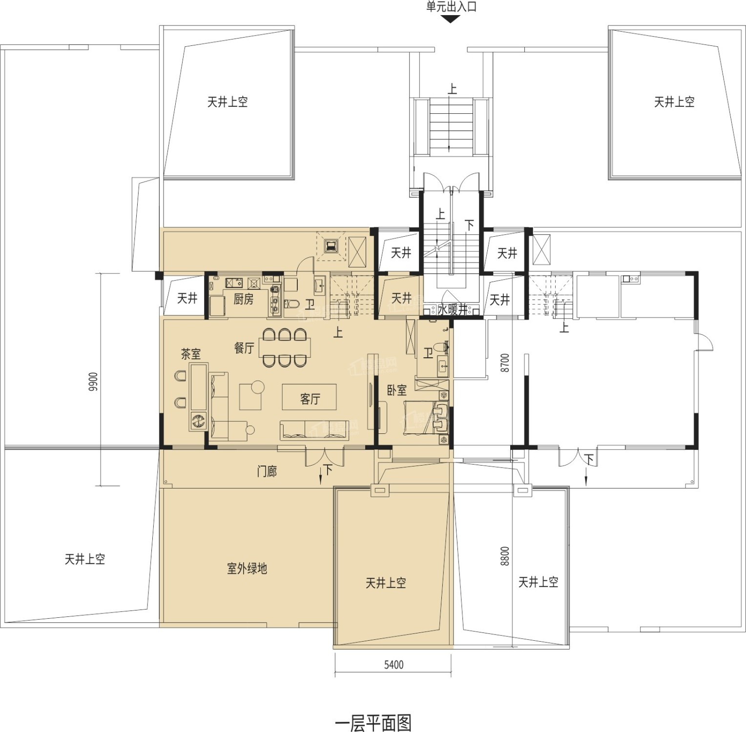 西安碧桂园央墅4室2厅3卫户型图-西安楼盘网