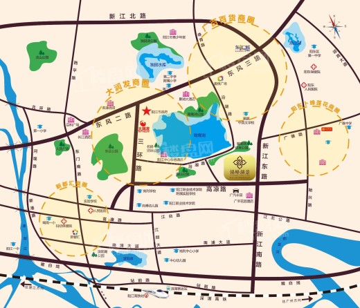 锦峰湖景位置图