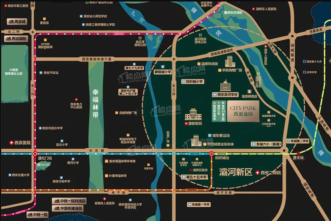 中国铁建西派逸园位置图