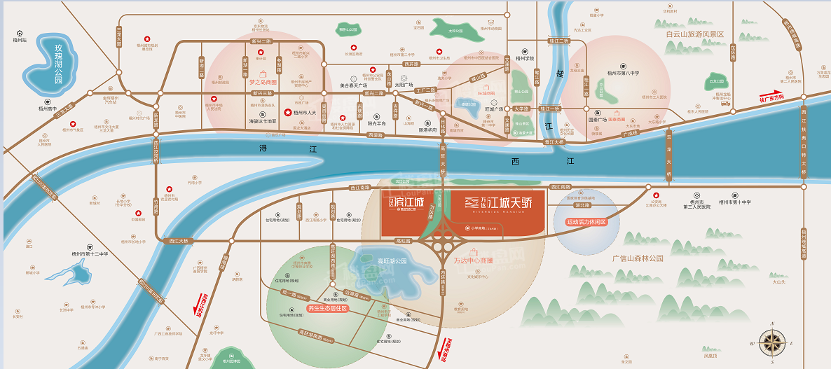万达江城天骄位置图