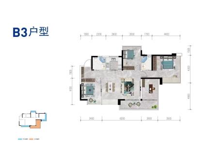 璟上江澜璟园B3户型