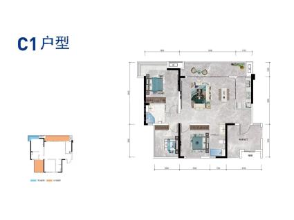 璟上江澜璟园 C1户型