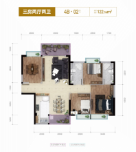 大旺御东方户型图122㎡322