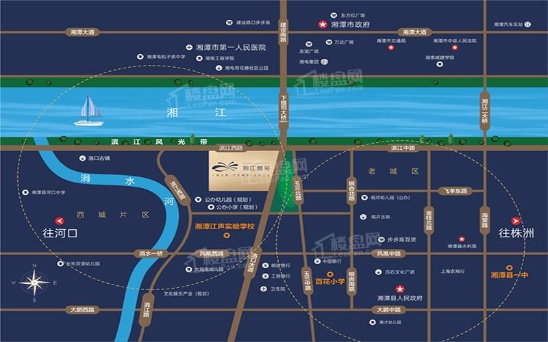  湘江壹号区位交通图