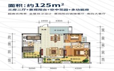 百嘉信富瑶天下北华郡125㎡户型图