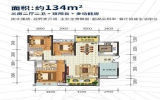 百嘉信富瑶天下北华郡134㎡户型图