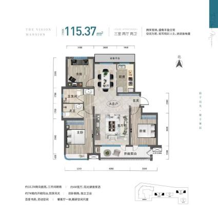 嘉和远见115平户型图