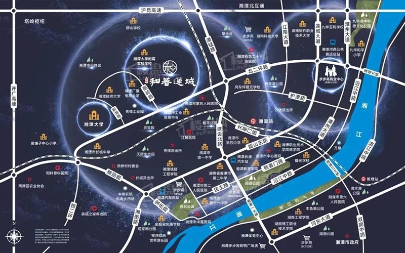 中铁和著莲城区位交通图