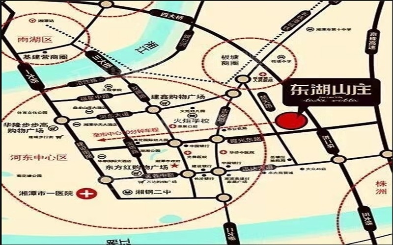 天元东湖山庄区位交通图