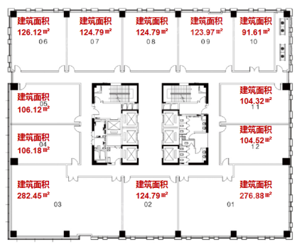 A栋标准层平面图