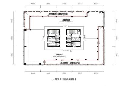 A栋21层平面图