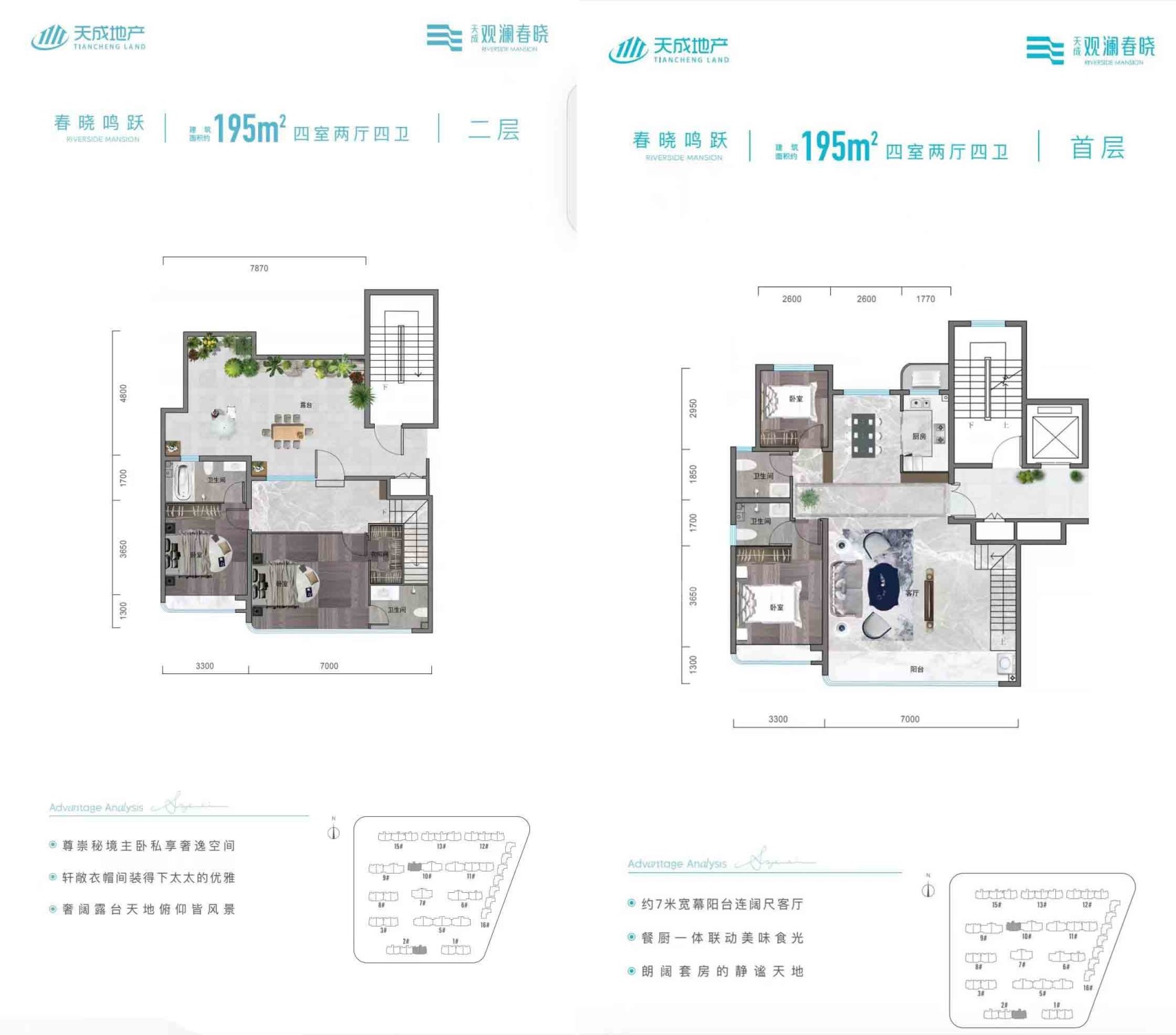 沧州天成观澜春晓4室2厅2卫户型图-沧州楼盘网