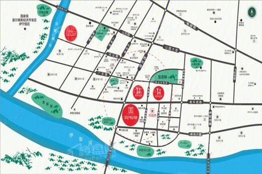 华新滨河印象位置图