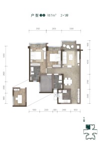 佛山保利天珺-87m²户型