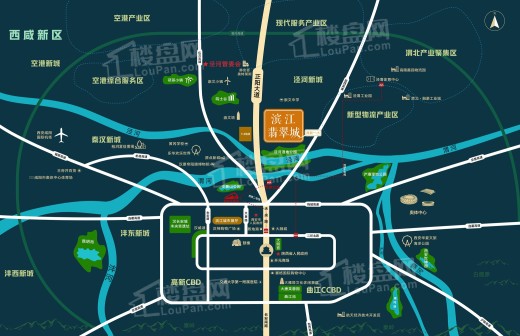 滨江翡翠城缤纷街位置图
