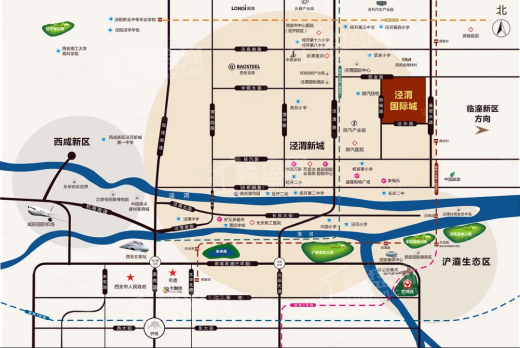 陕汽·泾渭国际城位置图